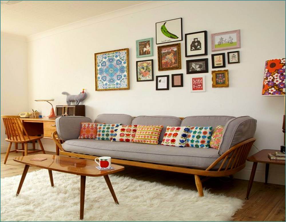 retro modern living room