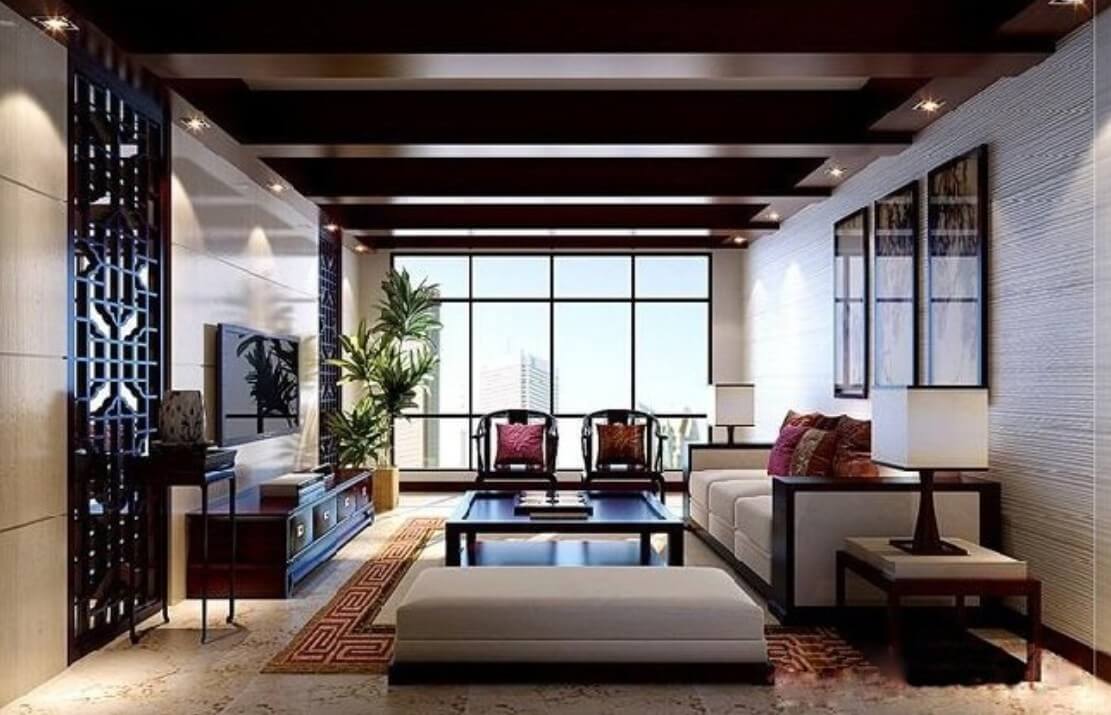 contemporary asian living room design