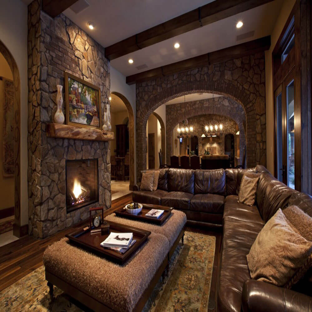 rustic decorating interior designs classy charm traditional stone decor idea source furniture