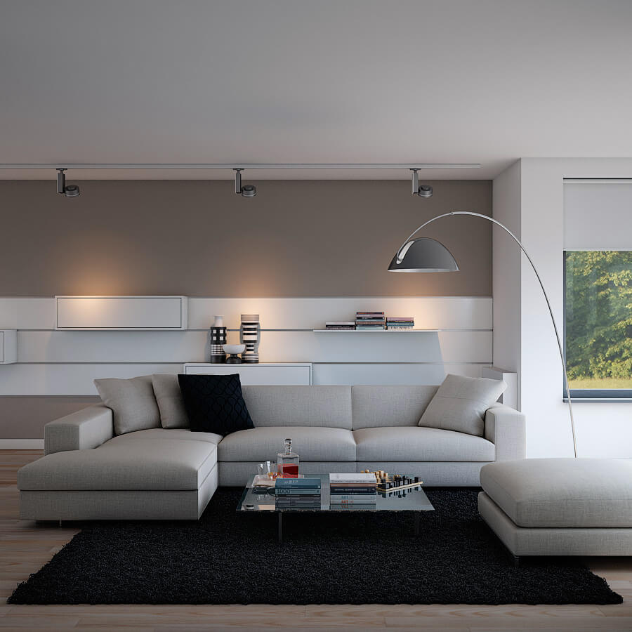 Stylish Living Room Design With Divan Sofa