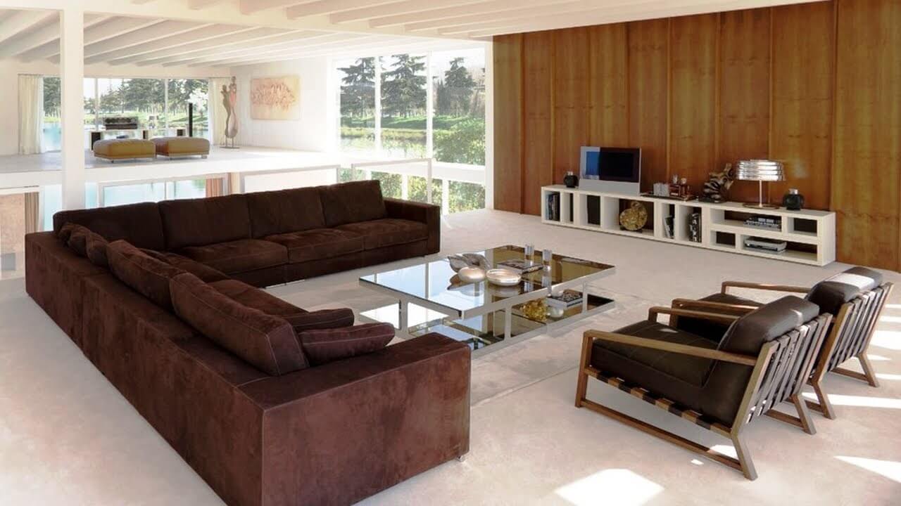 Stylish Living Room With Corner Sofa