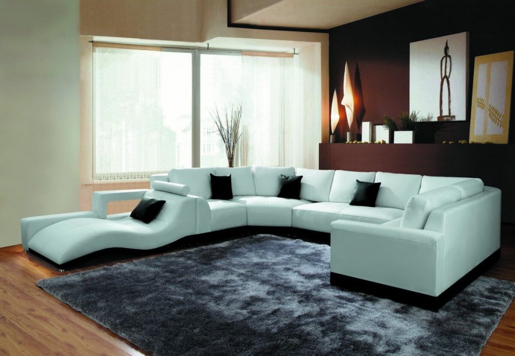 Sectional Couch Living Room Ideas - Caramel And Grey Living Room
