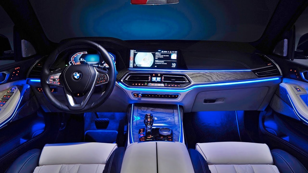 BMW Interior With blue Ambient Lighting