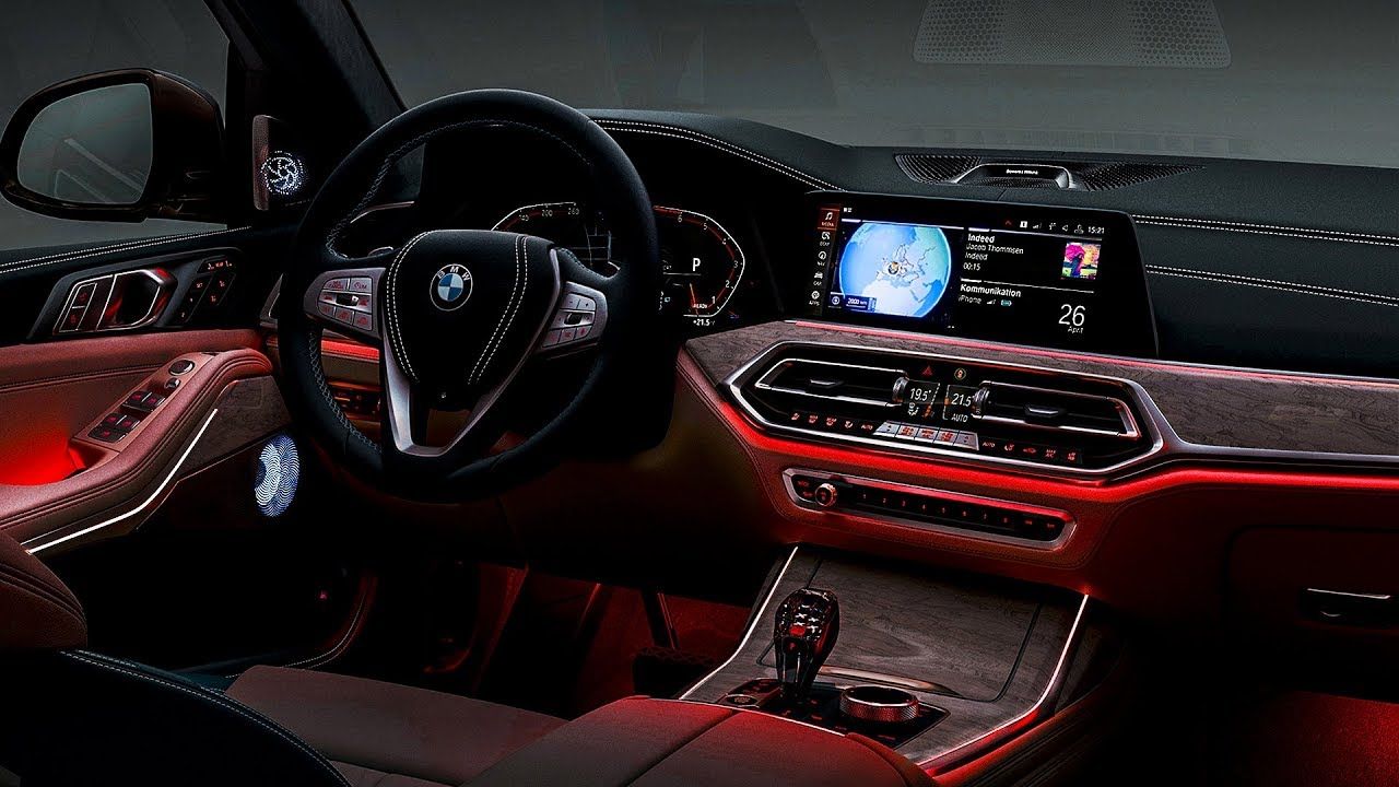 BMW red  Interior With Ambient Lighting