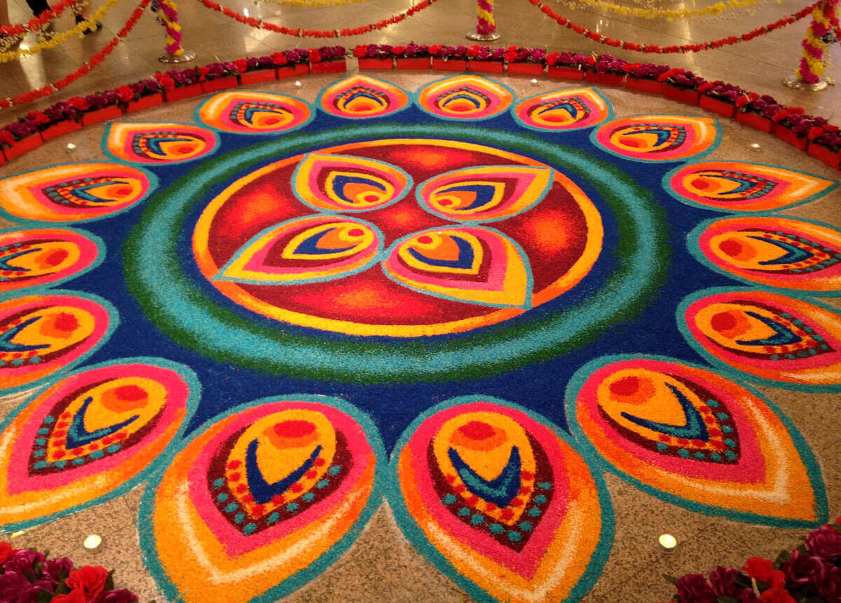 How To Make Easy Rangoli With Chalk at Thomas Leffel blog