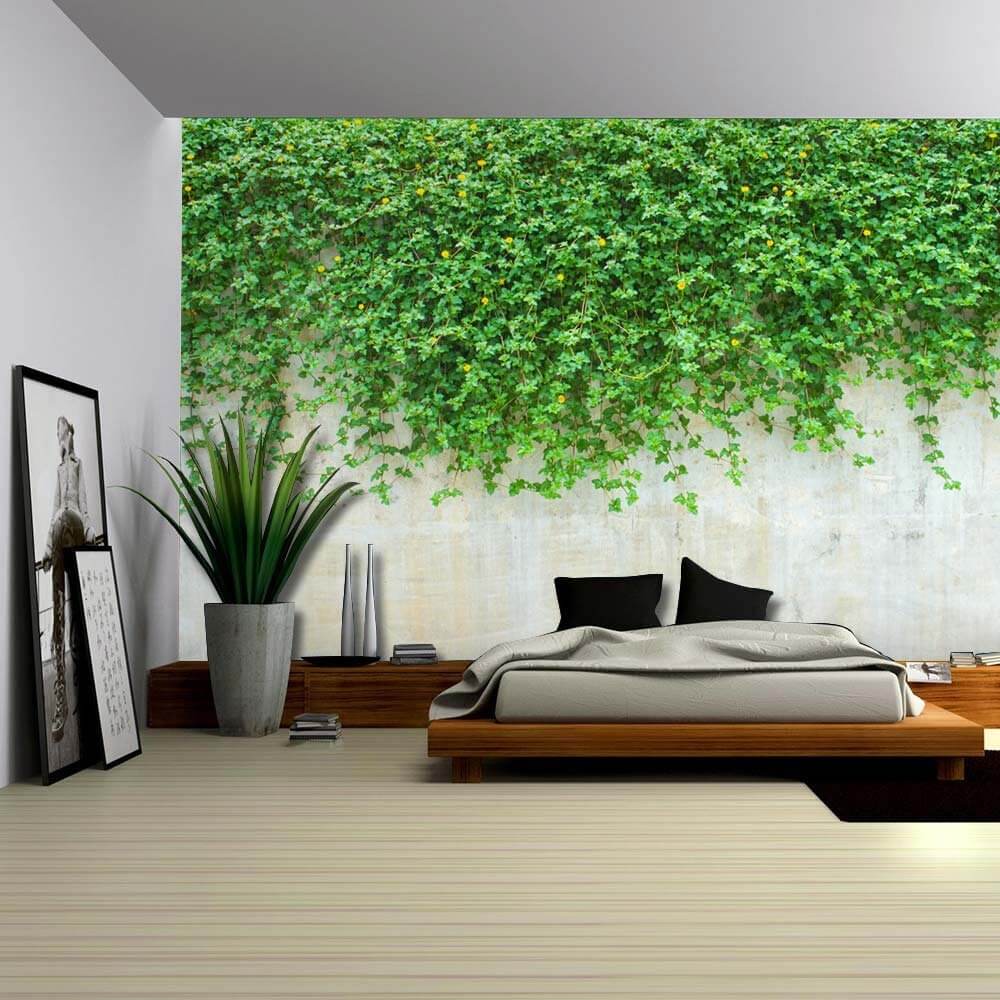 vine decor ivy vines modern wallpapers removable murals homes interior living trends cement dropping bedroom mural excellent into trend por