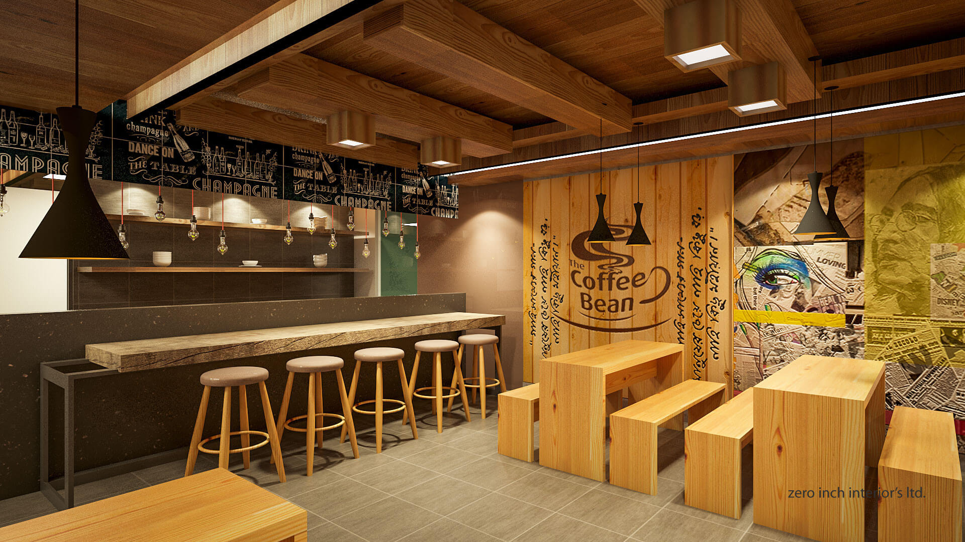 Modern cafe architecture design 4 – source of modern interior design ... Cafe interior design