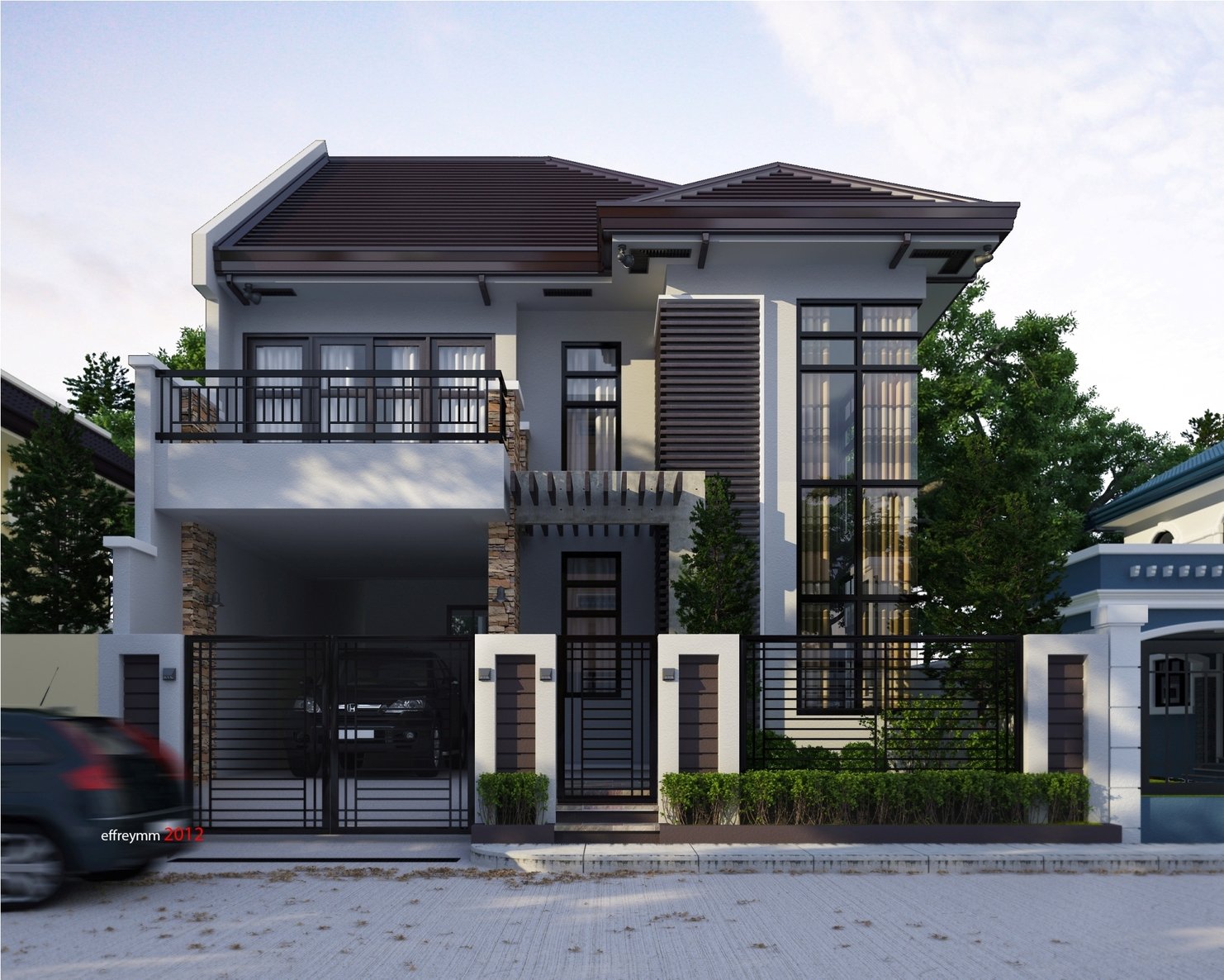 2 Storey House Design With Rooftop Philippines - House Storey