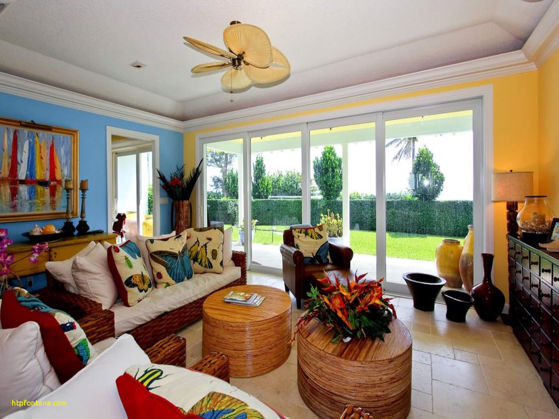 tropical living room