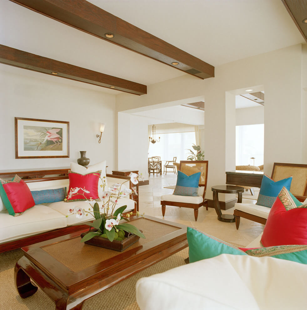 tropical living room