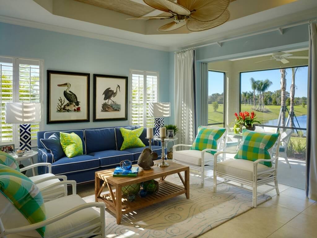 tropical living room