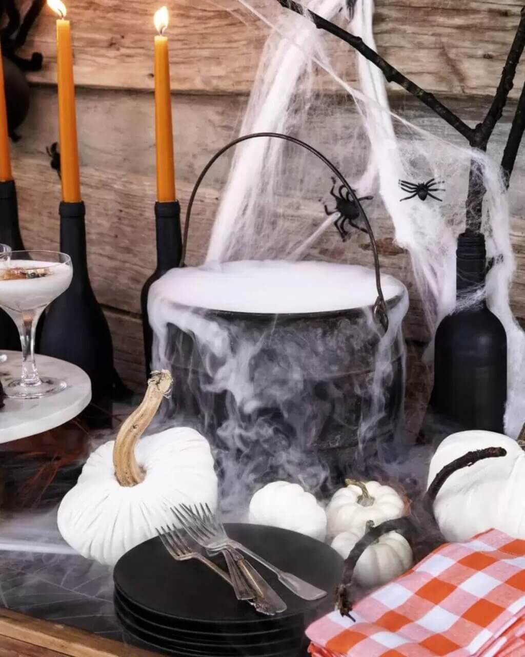 Witch’s Bubbling Cauldron for Halloween Decorations Ideas