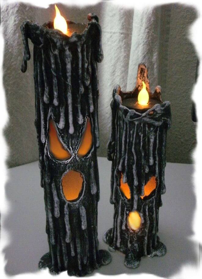 DIY halloween candles
