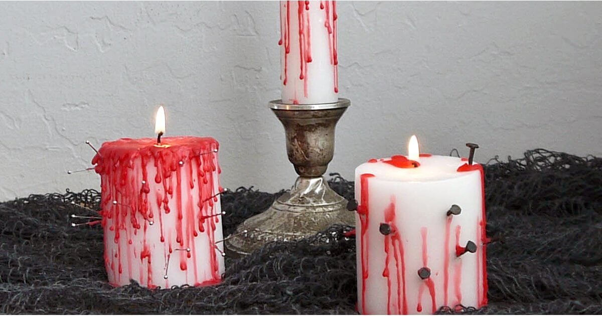 DIY halloween candles