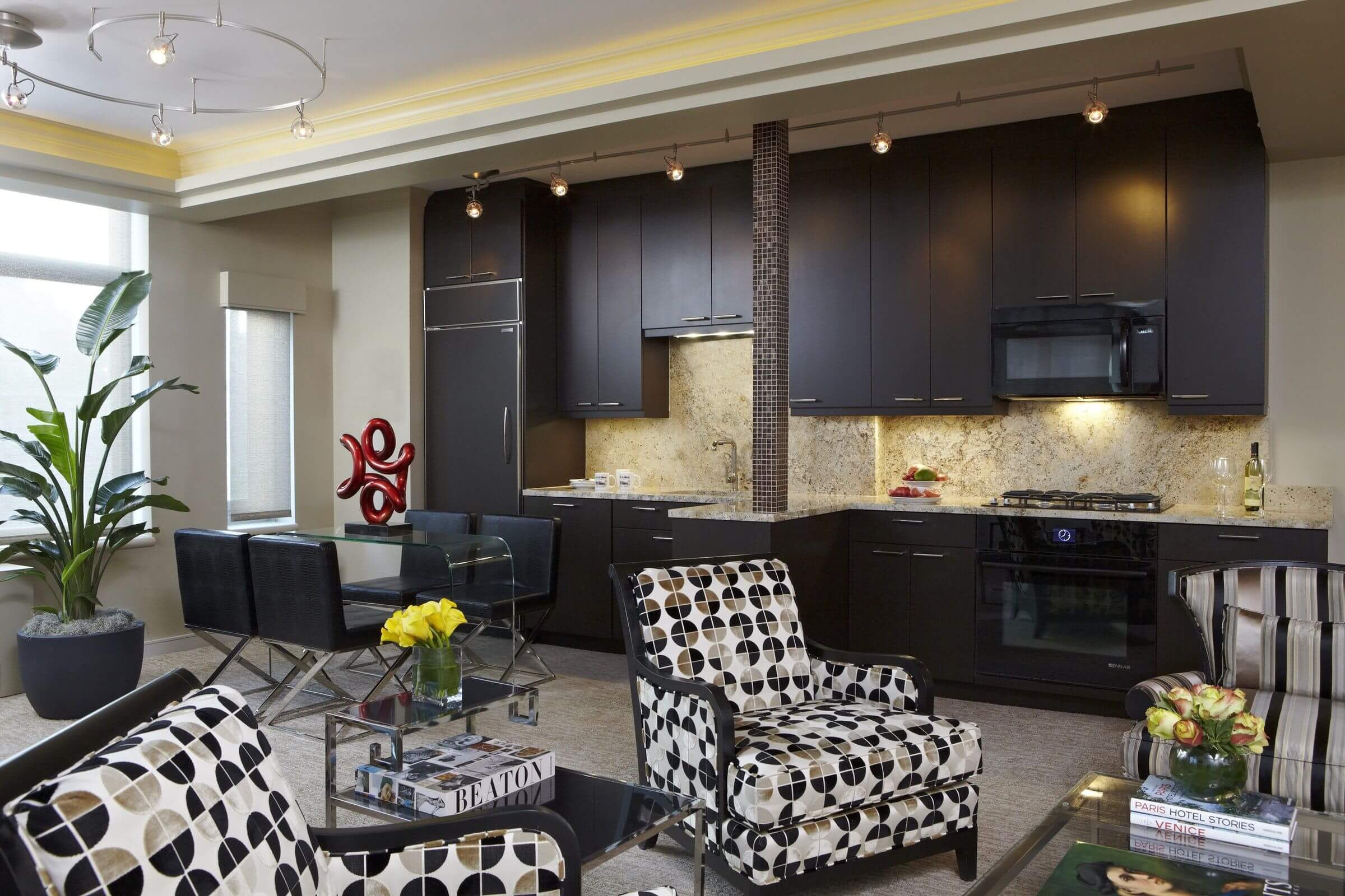 black kitchen design
