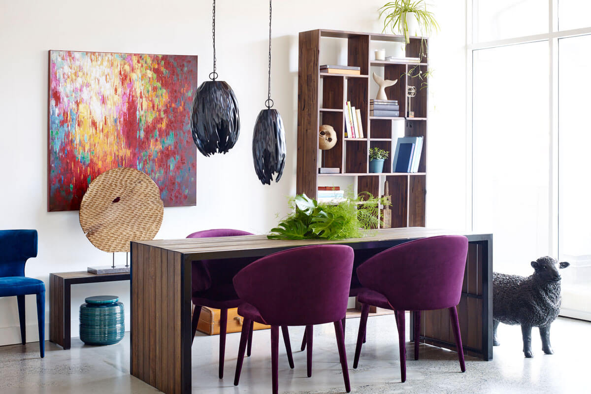 eclectic dining room