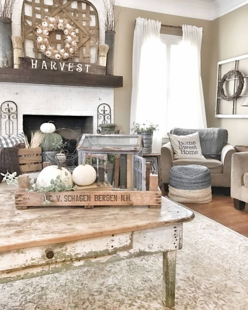 rustic living room decor