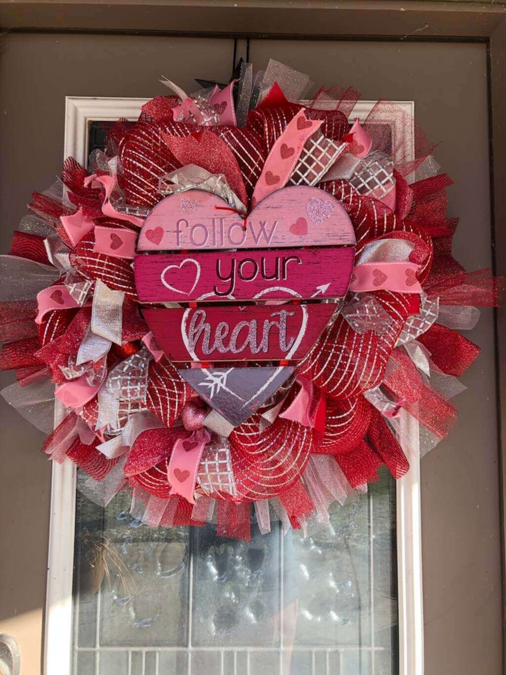 Follow Your Heart Mesh Wreath