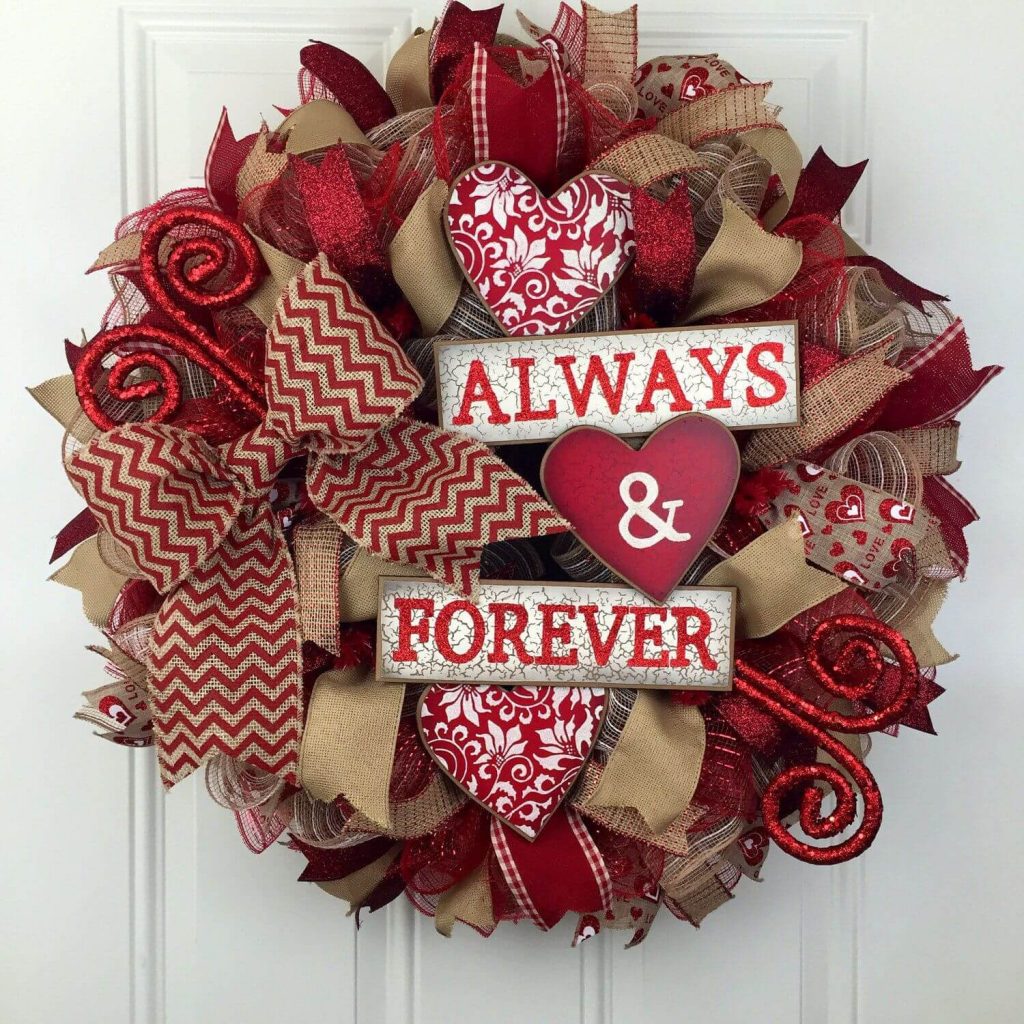 40 Best Valentine Wreath Ideas for Your Front Door - Architectures Ideas