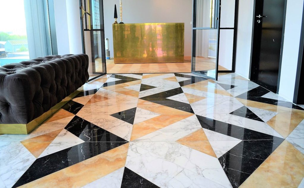 Parquet Styled Marble Design