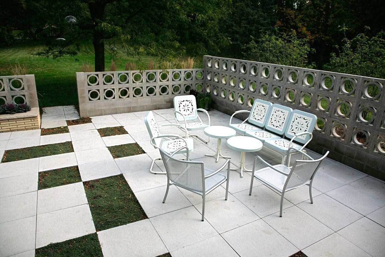 mid century modern patio