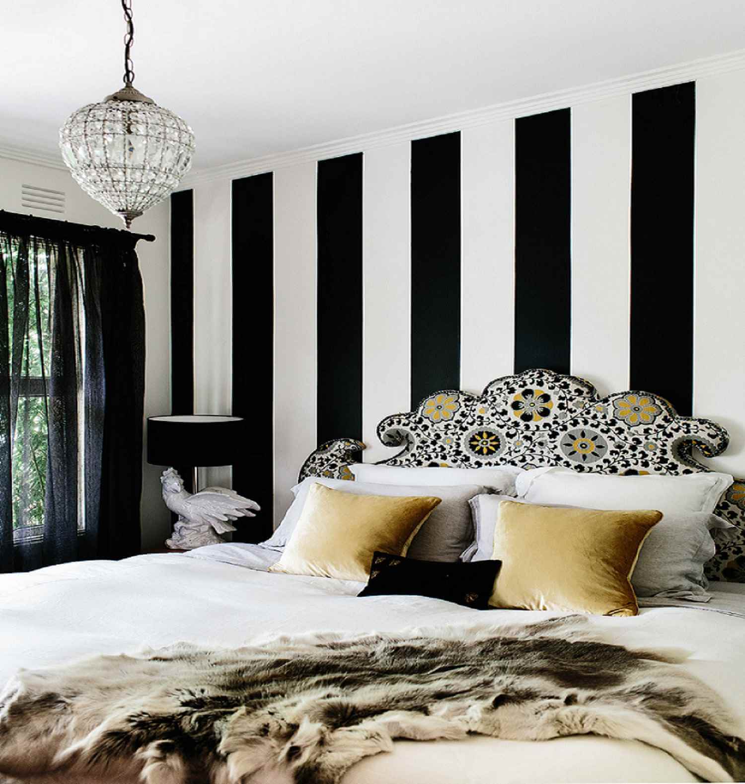 Stripes As Well As Patterns Bedroom Paint Ideas
