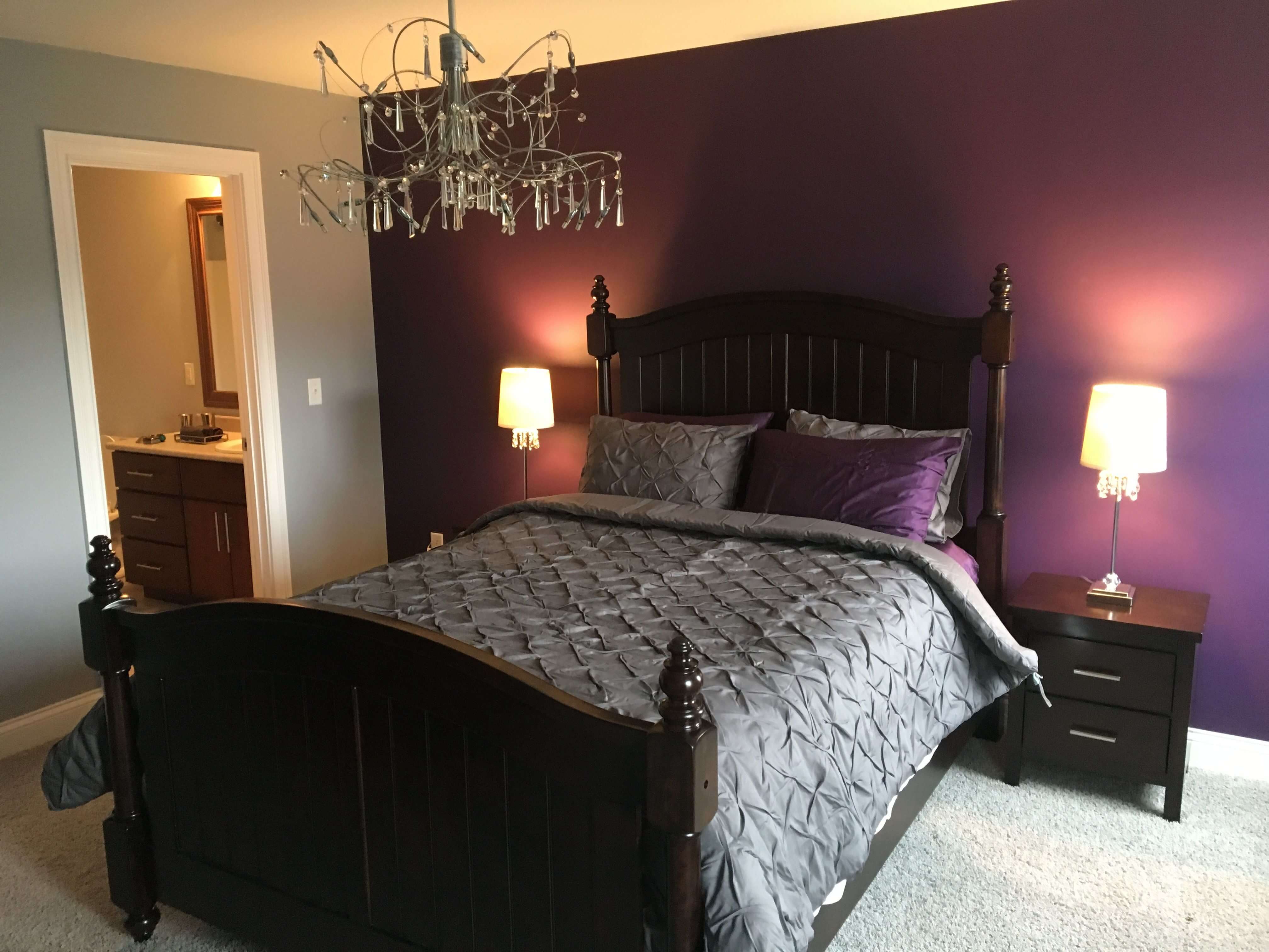 Purple And Gold Bedroom