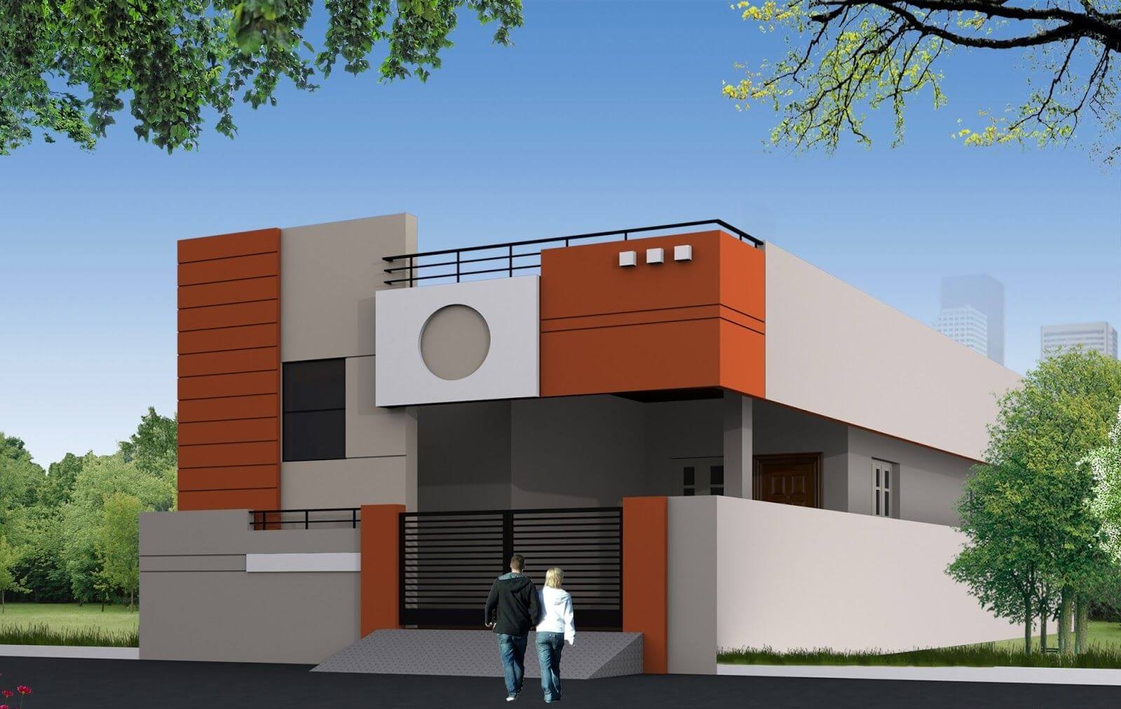 Featured image of post Single Floor House Front Design Simple - Latest small home front elevations and independent 3d house designs for single floor houses 31homedecor simple modern house, house front elevation design in india, best single storey watch the new video house front elevation designs for single floor | indian home elevation for.