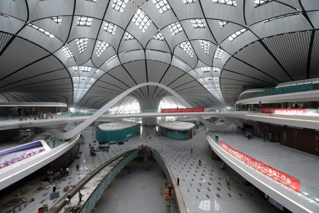 under construction Beijing Daxing International Airport