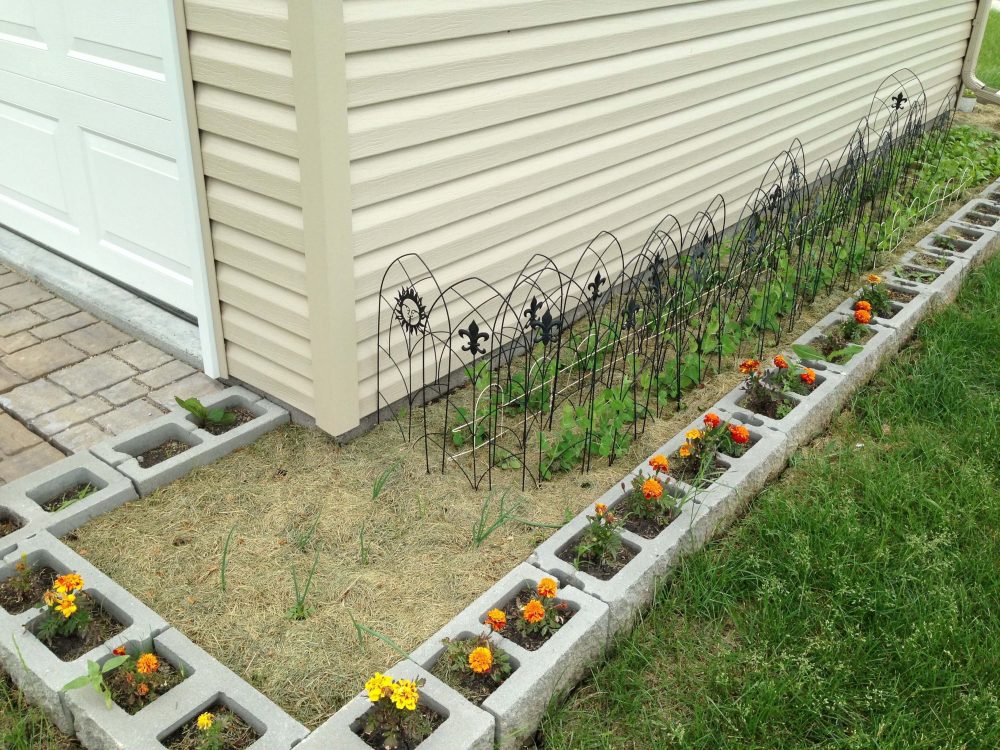 Cinder Block Edging