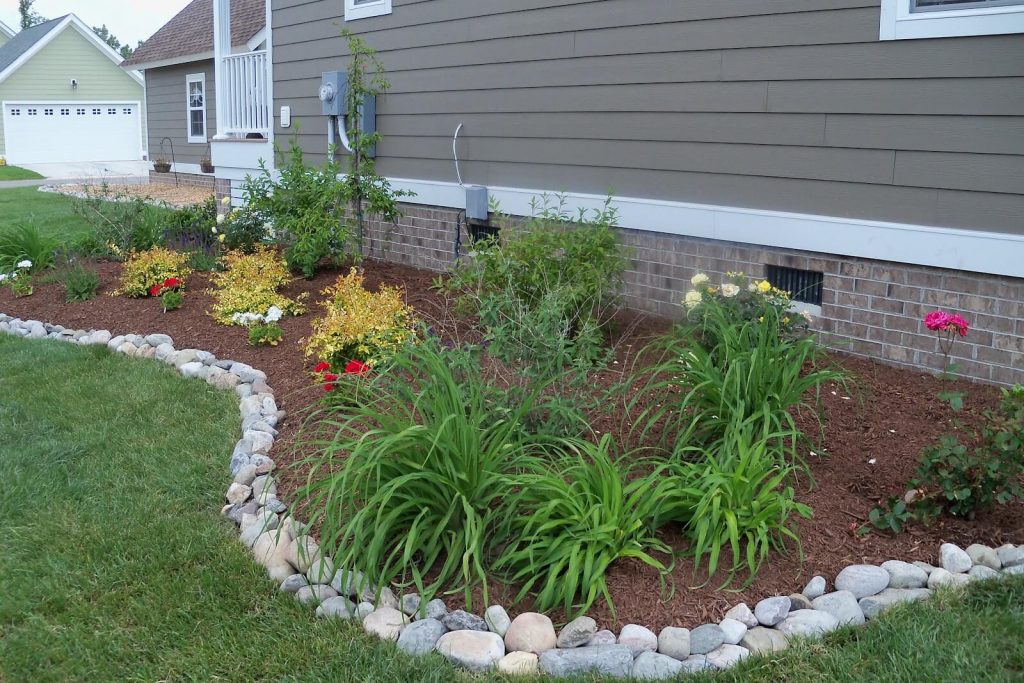 Stone Edging garden idea