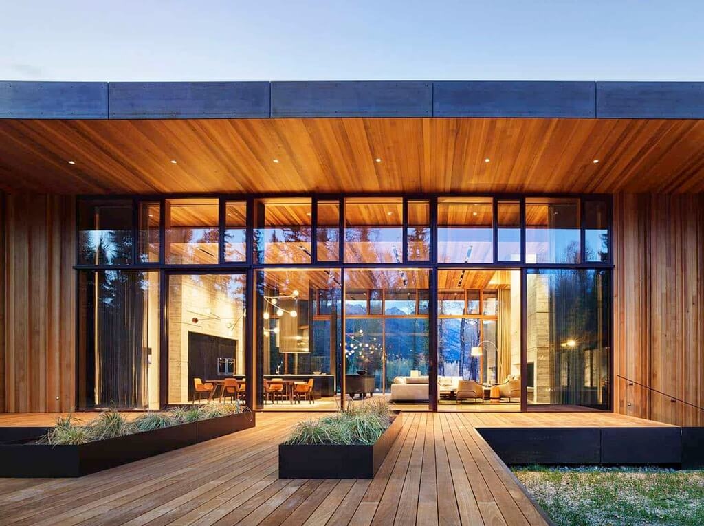 Glass Walls in Mountain House: large window