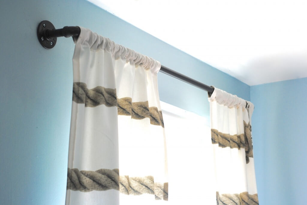 Industrial Decor Idea: Plumbing Pipe Curtain Rod