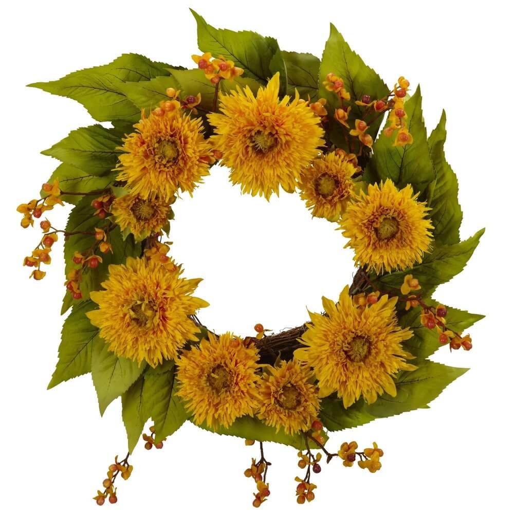 Golden Sunflower Wreath