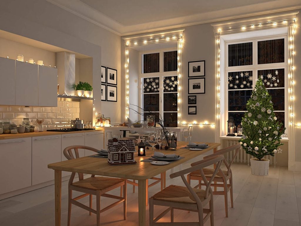 how to decorate kitchen for Christmas