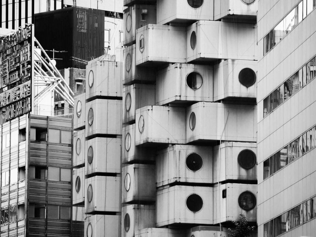 Structure of nakagin capsule tower