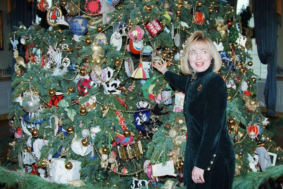 Hillary Rodham Clinton 2000 white house Christmas decoration