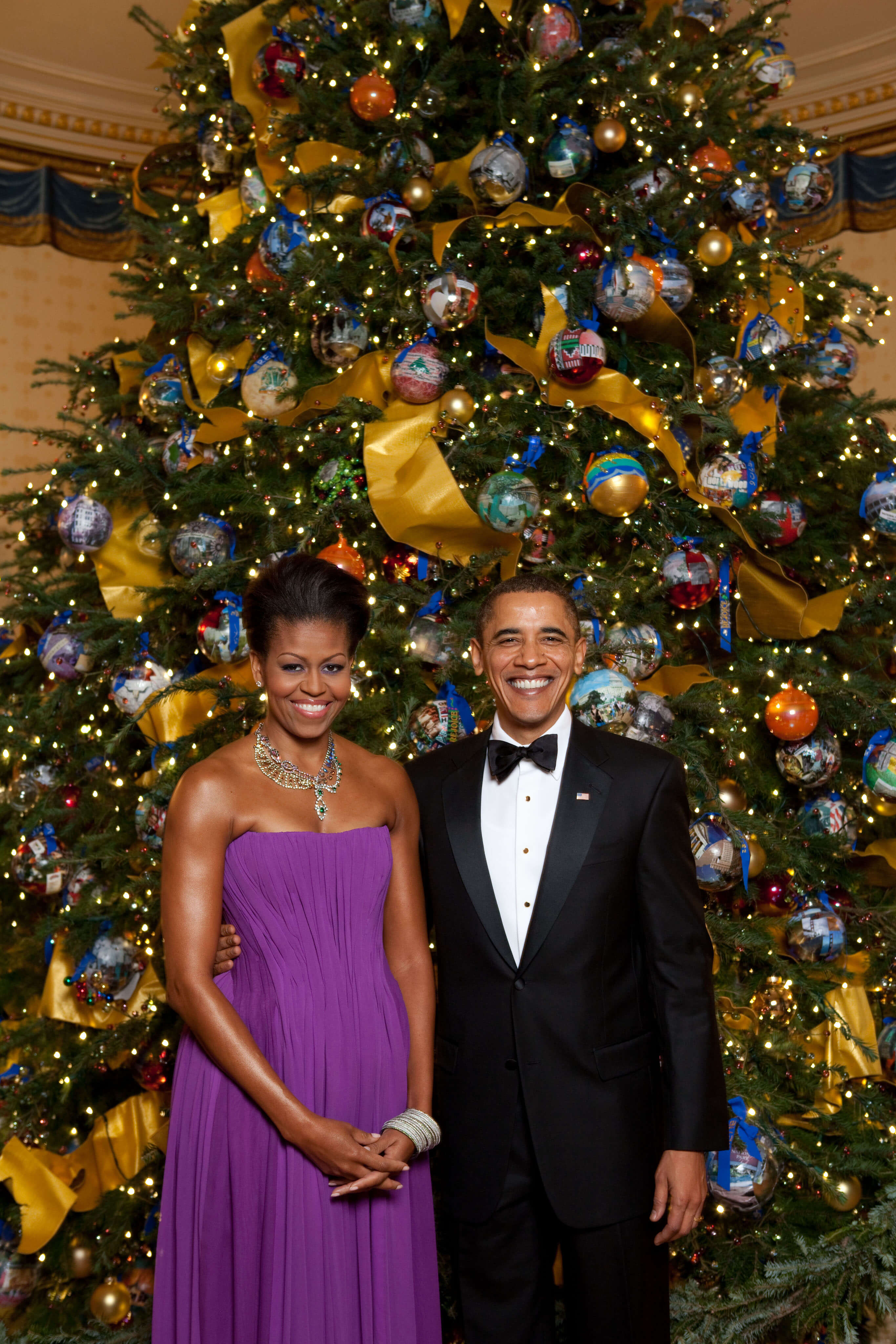 Michelle Obama 2009 white house Christmas decoration