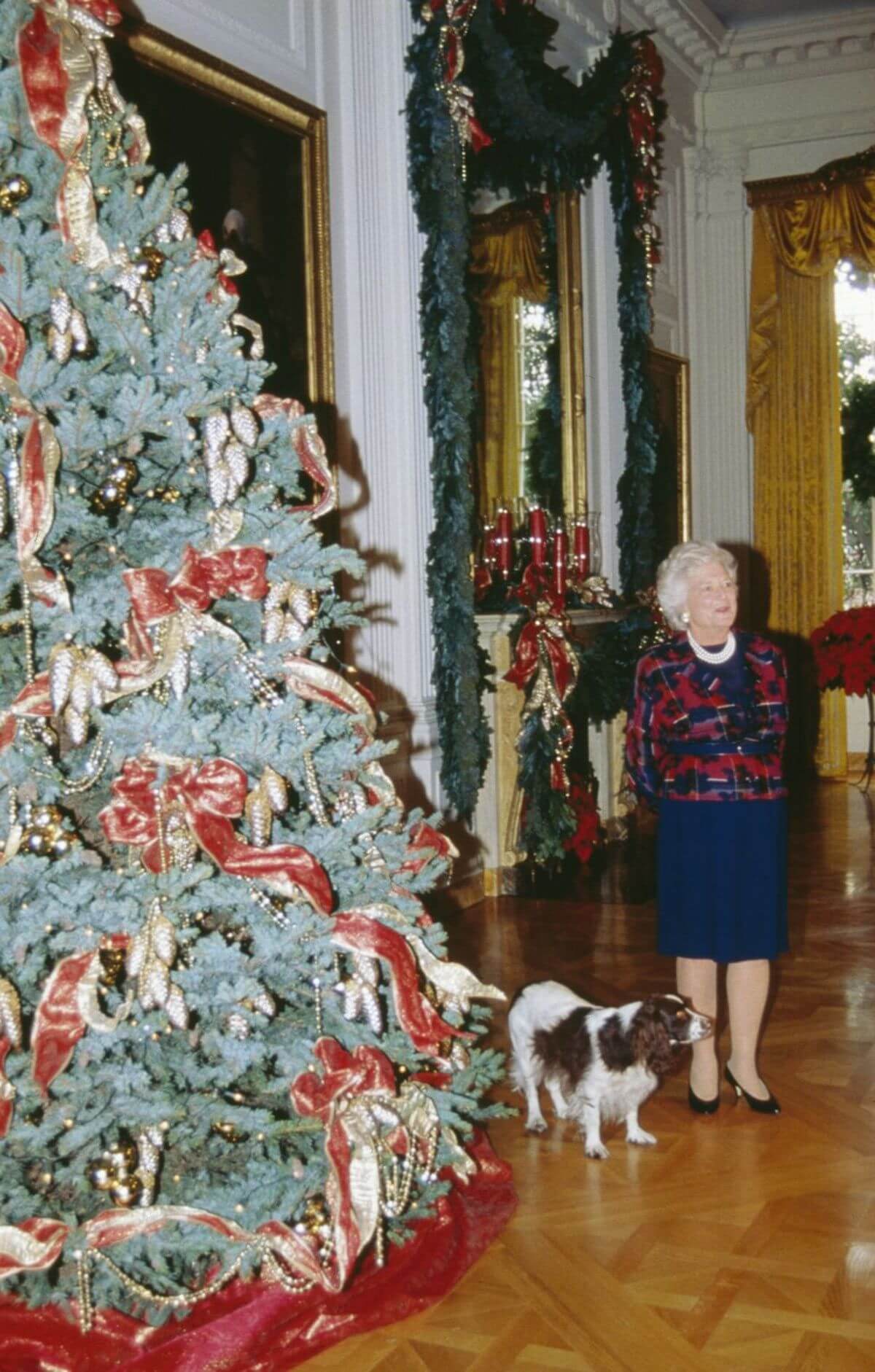 Barbara Pierce Bush 1992 white house Christmas decoration