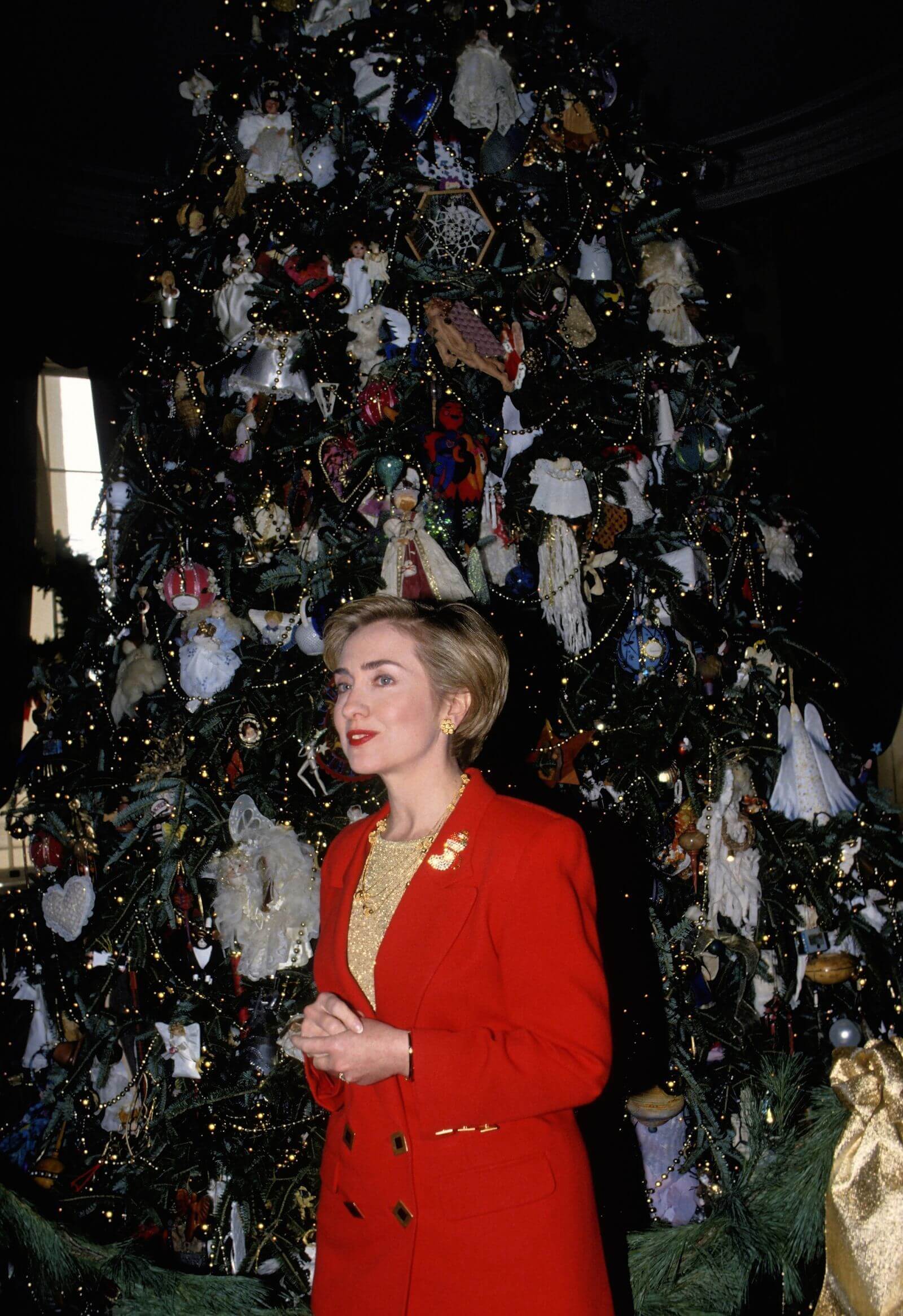 Hillary Rodham Clinton 1993 white house Christmas decoration