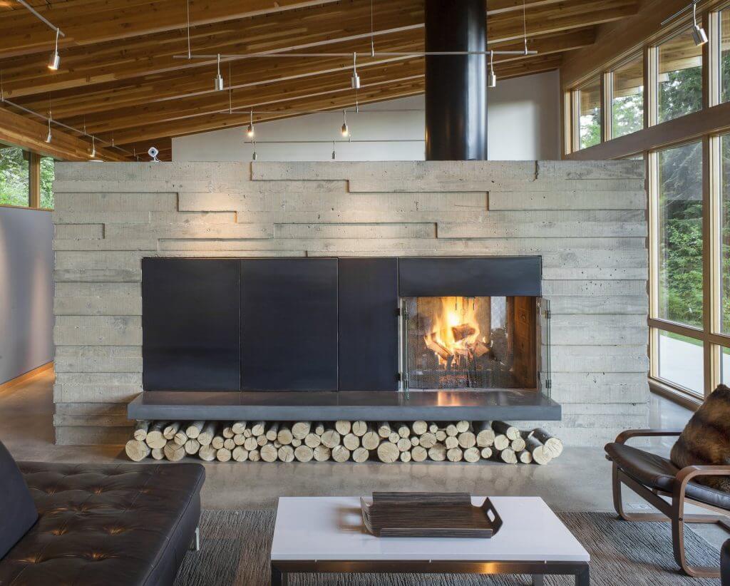 Fireplace Idea Using Logs