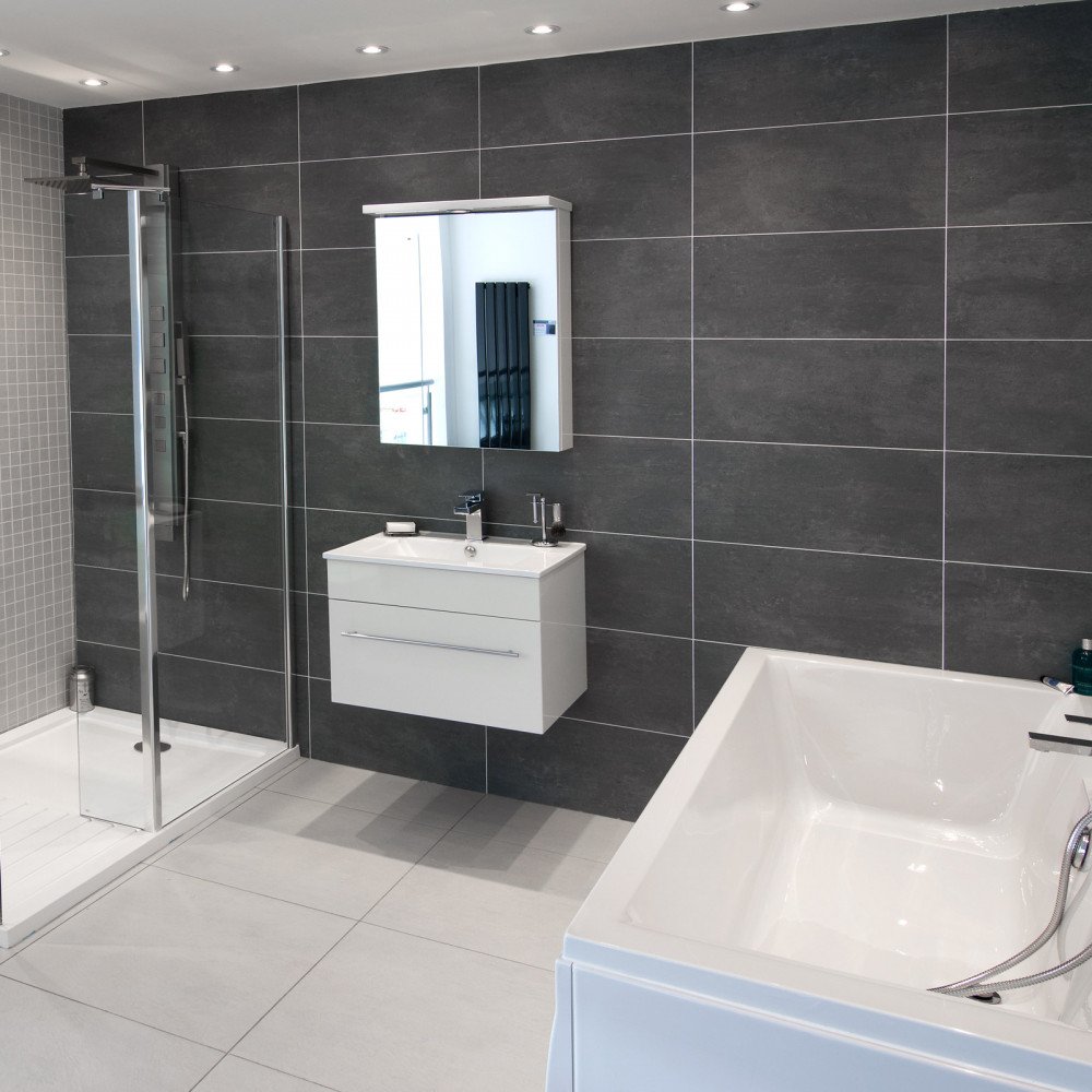 Bathroom Ideas Dark Tiles Smart Trik