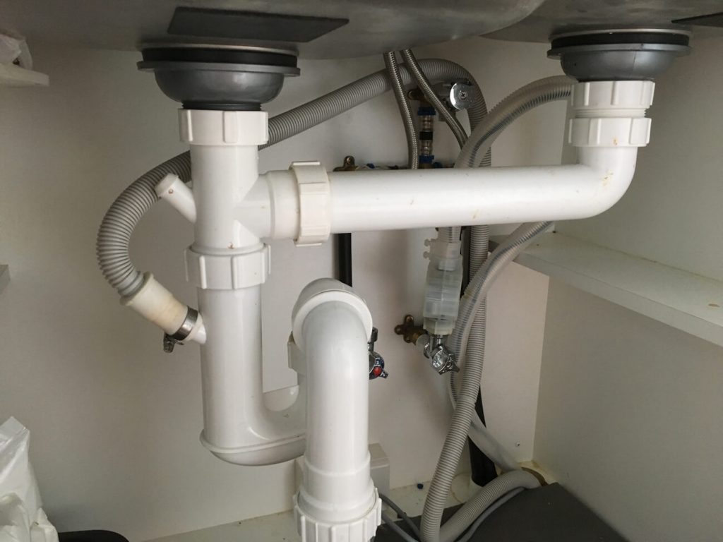 diy block pipe kitchen sink