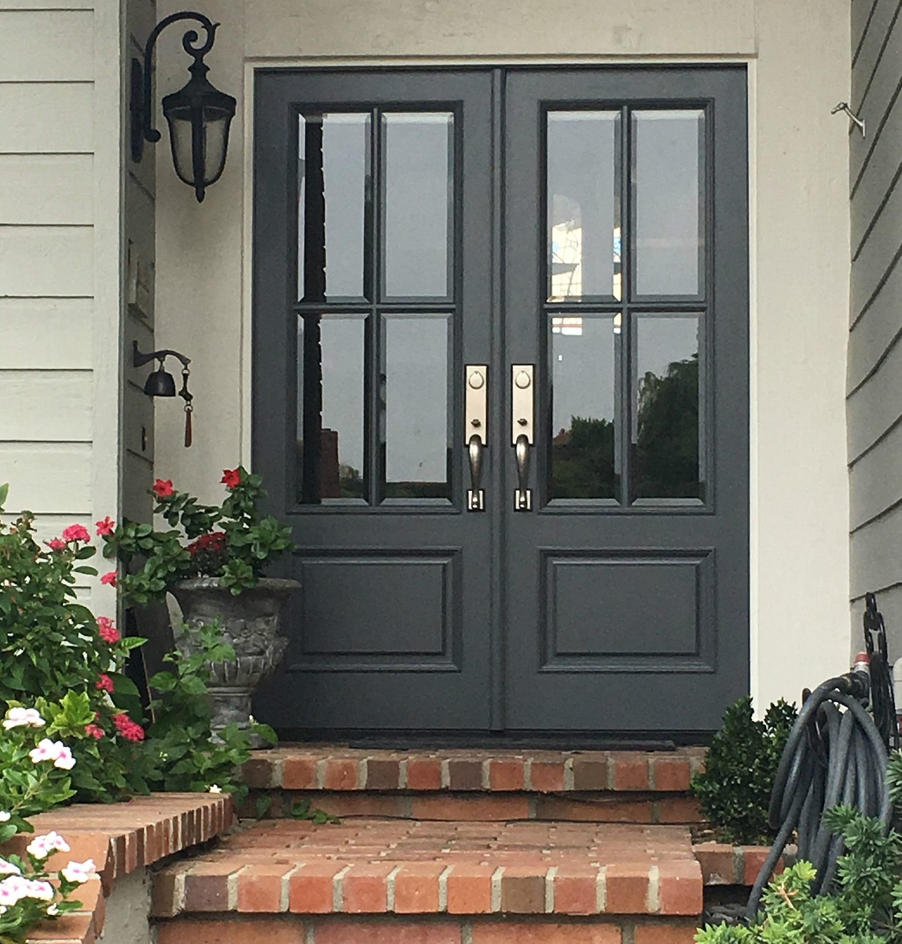 neutral color front door