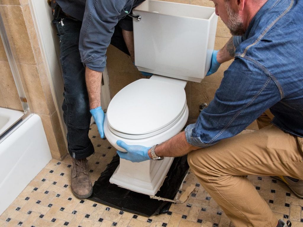 replace toilet flange