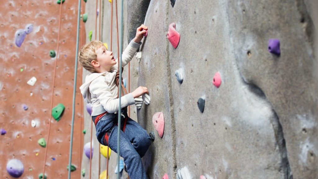 Builds Confidence and Self-Esteem with indoor climbing