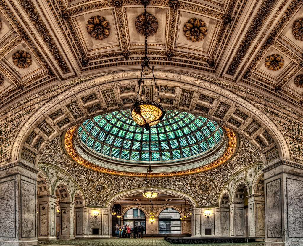  Chicago Cultural Center stained glass window