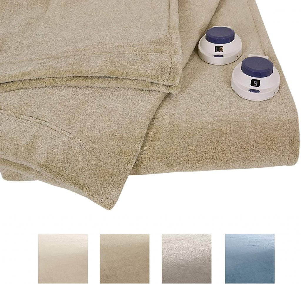 Serta Soft Heat Luxe Plush Low-Voltage Heated Blanket
