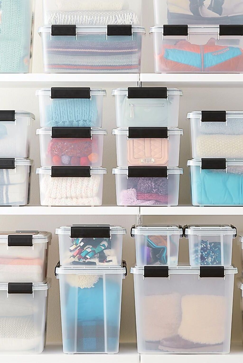Use of  Clear Plastic Bins Maximize and Organize Your Basement Space 