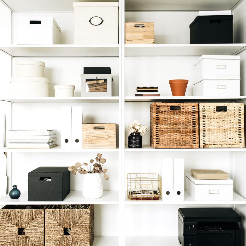 Add Open Shelves Maximize and Organize Your Basement Space idea